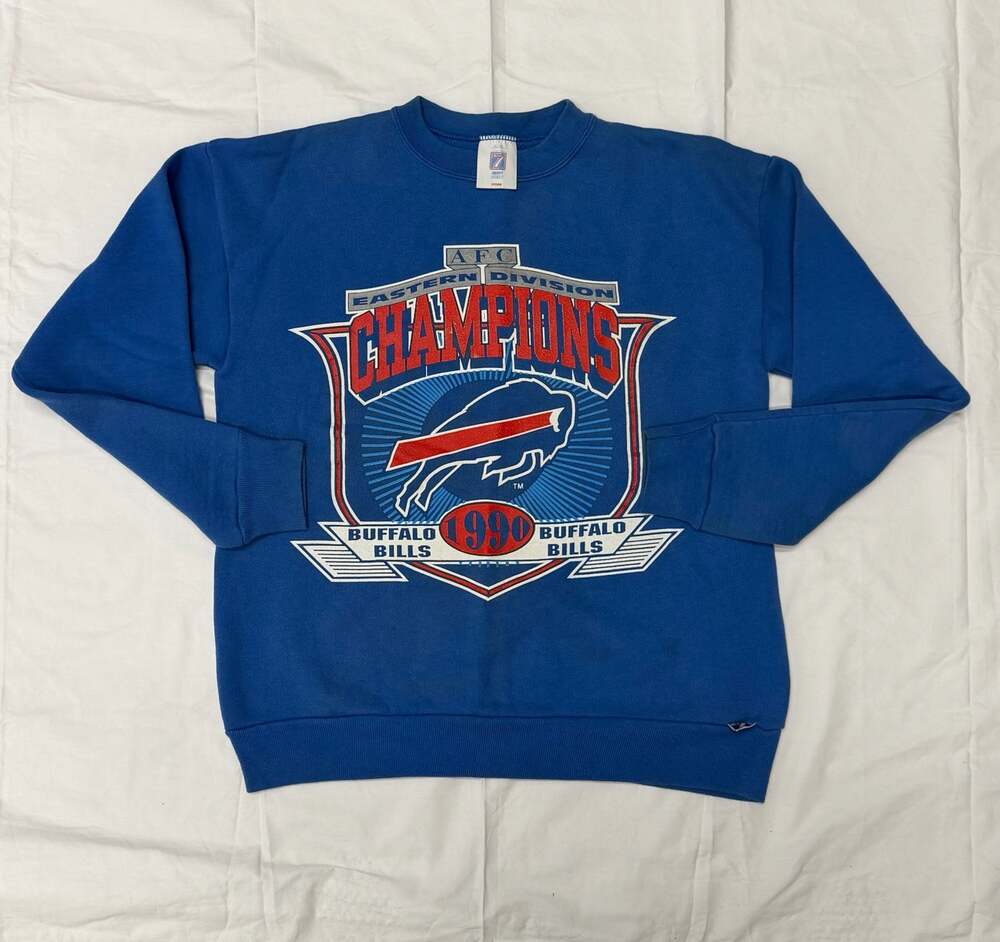 Vintage 1990 Buffalo Bills AFC Eastern Division Champions Sweatshirt Size Medium